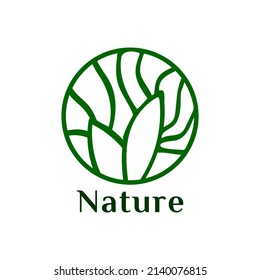 Nature green circle vector design template