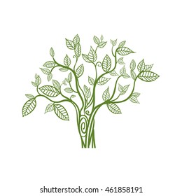 Nature and green concept represented by tree icon. Isolated and flat illustration