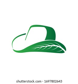 nature green hat logo concept