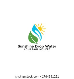 Nature Green Landscape Sunrise Logo Template