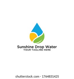 Nature Green Landscape Sunrise Logo Template