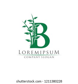 Nature Green Leaf B Letter Logo