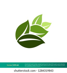 Nature Green Leaf Icon Vector Logo Template Illustration Design EPS 10.