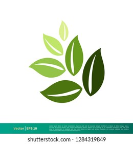 Nature Green Leaf Icon Vector Logo Template Illustration Design EPS 10.
