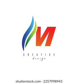 Nature Green Leaf Letter M Logo Design. monogram logo. Green Leaves Alphabet Icon. Usable for Business, Science, Healthcare, Medical and Nature Logos 2