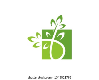 Nature Green Leaf Logo Design. Eco Natural Organic Vector Graphic Icon.