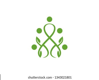 Nature Green Leaf Logo Design. Eco Natural Organic Vector Graphic Icon.