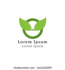 nature green leaf logo icon. leaf symbol icon.
