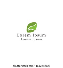 nature green leaf logo icon. leaf symbol icon.