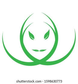 nature green leaf logo illustration 