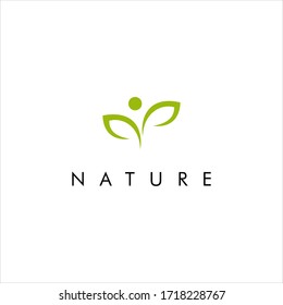 Logo de la hoja verde naturaleza vector moderno