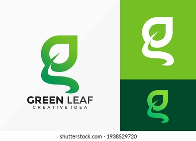 Nature Green Leaf Logo Vector Design. Abstract emblem, designs concept, logos, logotype element for template.