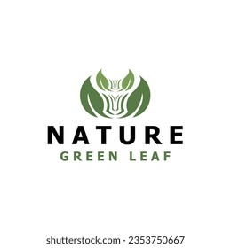 Nature green leaf logo vintages 