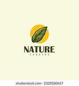 Nature green leaf vector logo