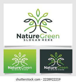 nature green logo vector design template
