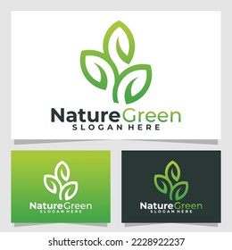 nature green logo vector design template