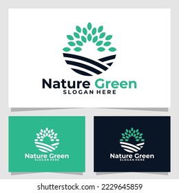 nature green logo vector design template