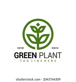 Nature Green Plant Logo Vector Design, Creative Logos Designs Concept for Template