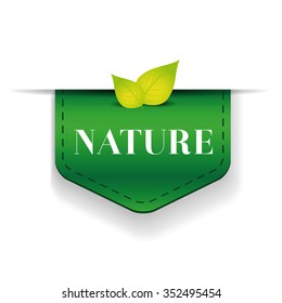 Nature green ribbon vector