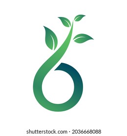 nature green sprout logo vector graphic illustration element