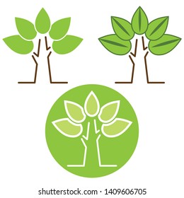 Nature green tree vector icon website, concept design logo 