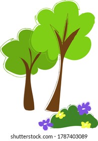 nature  is  green .vector  illustration.