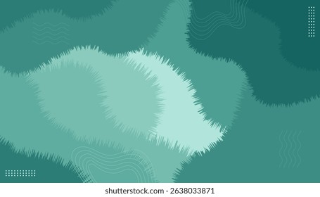 Nature green waves banner background .Vector illustration