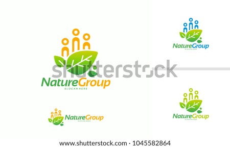 Nature Group logo designs concept vector, Ecology logo, People and Leaf logo template vector