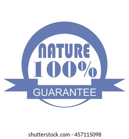 nature guarantee label logo design