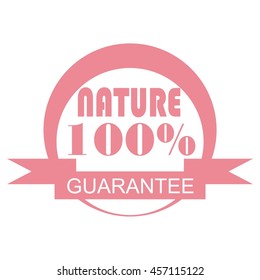 nature guarantee label logo design