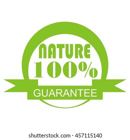 nature guarantee label logo design
