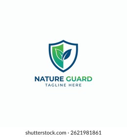 Nature Guard Shield Logo Design – Eco-Friendly Protection Emblem