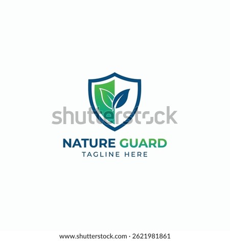 Nature Guard Shield Logo Design – Eco-Friendly Protection Emblem