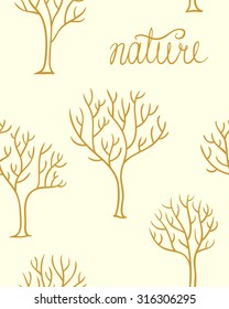 nature. hand drawn seamless pattern