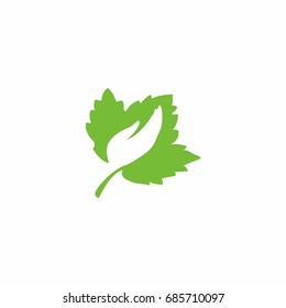 Nature Hand Leaf Logo Design