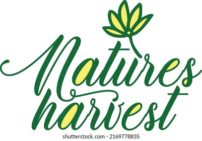 Nature Harvest logo, Harvest vector, Harvest symbol, crops illustration