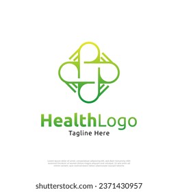 Nature healthcare logo vector design template