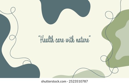 Nature healthy background with modern, minimalist, abstract style. The file can be editable  