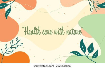 Nature healthy background with modern, minimalist, abstract style. The file can be editable  