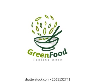 nature herb green food soup art logo design template illustration inspiration