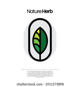 Nature herb logo vector for your company. herbal organic design symbol. eps 10