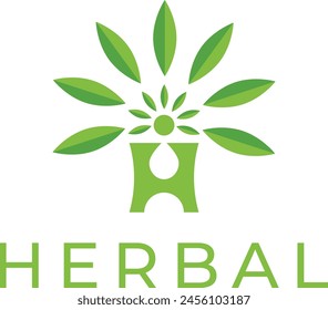 nature herbal organic leaf vector logo, Organic Product logo design, Green tree logo Template vector Design.