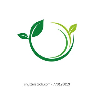 nature herbal organic leaf vector logo design