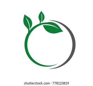 nature herbal organic leaf vector logo design