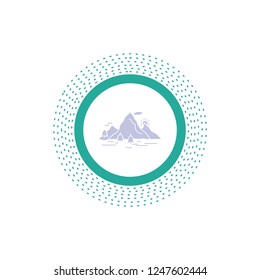 Nature, hill, landscape, mountain, scene Glyph Icon. Vector isolated illustration