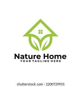 nature home logo design vector template