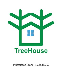 Nature home logo, with simple design style