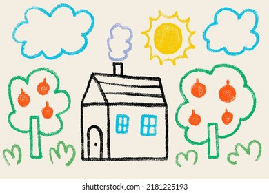 Nature and Home Painting Set with Crayons