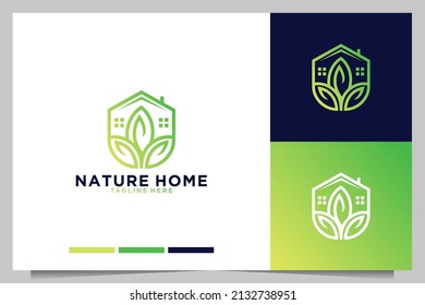 nature home real estate logo design
