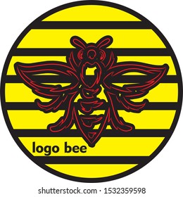 Nature Honey Bee Logo Vector